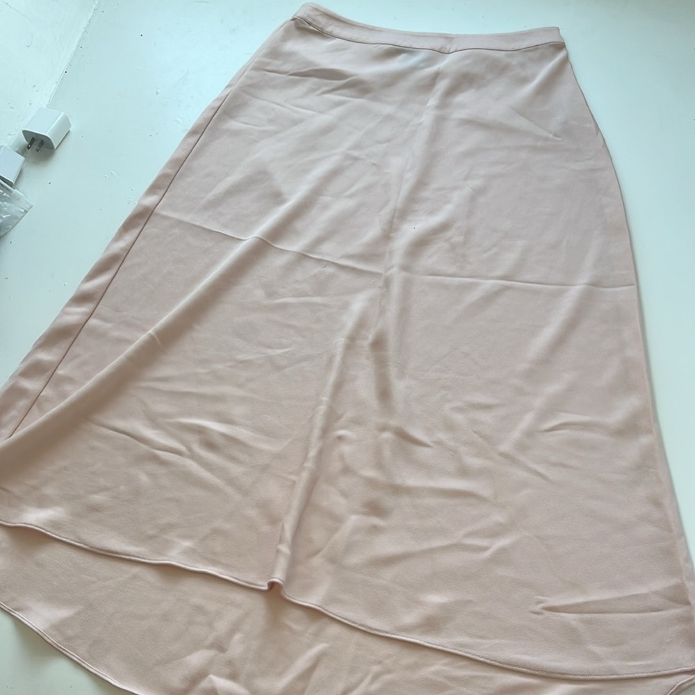 Mossimo Sz 4 Pink Side Zip Polyester MIDI Skirt